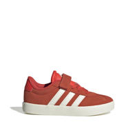 thumbnail: Donker oranje en witte jongens en meisjes adidas Sportswear VL Court 3.0 sneakers van synthetisch,leer met veter- met klittenbandsluiting