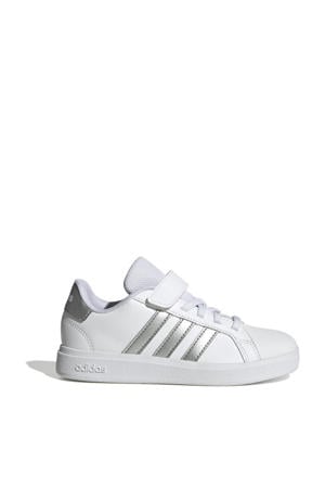 Grand Court 2.0 sneakers wit/metallic zilver