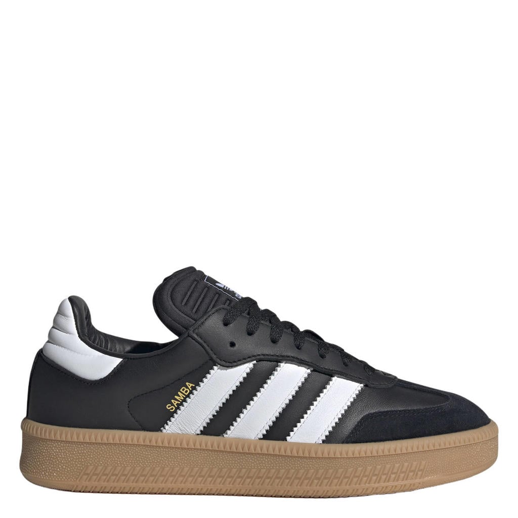 Zwart en witte unisex adidas Originals Samba XLG sneakers van leer-suède/voering: mesh/voetbed: eva met veters