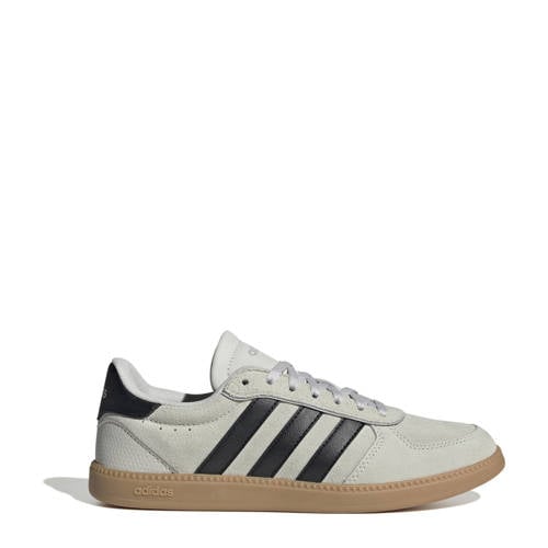 adidas Sportswear Breaknet imitatieleren leren sneakers Sleek lichtgrijs/zwart afbeelding