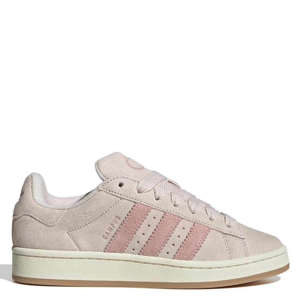 Lichtroze en roze dames adidas Originals Campus 00s sneakers van leer/voering: mesh/voetbed: eva met veters