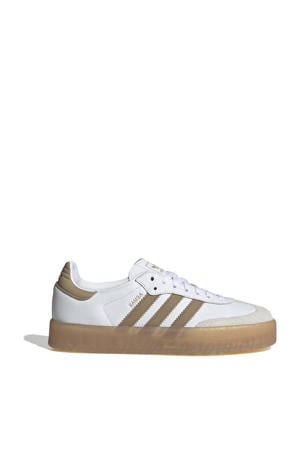 sneakers wit/lichtbruin