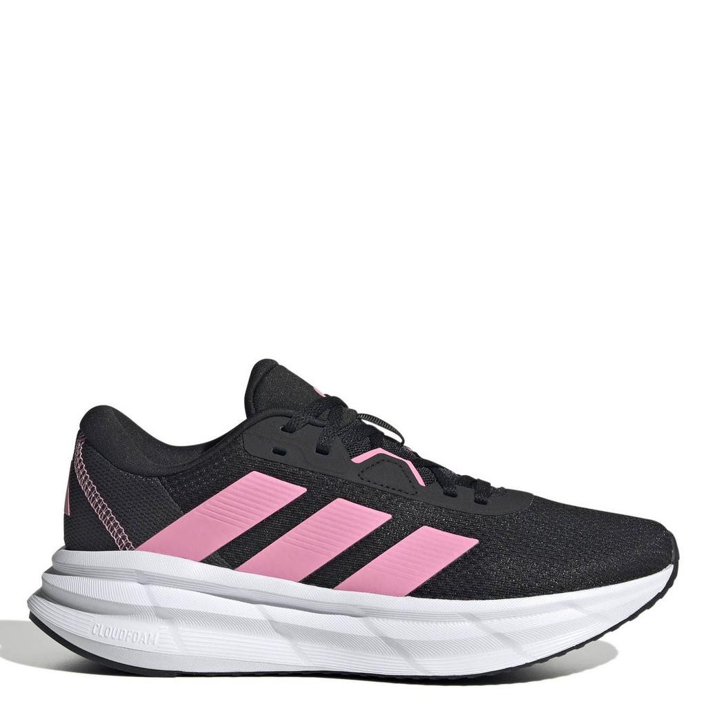 Zwart en roze dames adidas Performance Galaxy 7 hardloopschoenen van kunstof met veters
