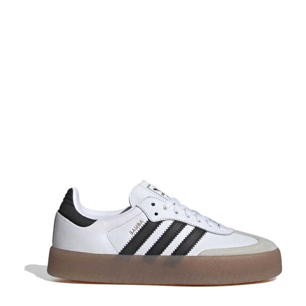 Wit en zwarte dames adidas Originals Sambae sneakers van nubuck-leer/voering: mesh/ovetebed: eva met veters