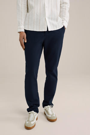 tapered pantalon donkerblauw