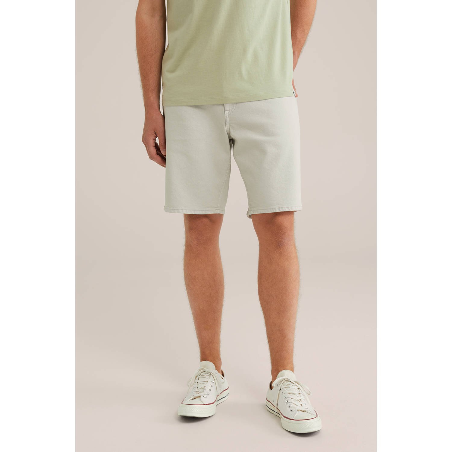 WE Fashion Blue Ridge denim loose denim short beige
