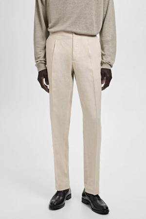 linnen slim pantalon ecru