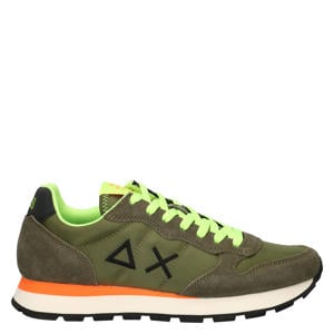 Tom Fluo suède sneakers olijfgroen