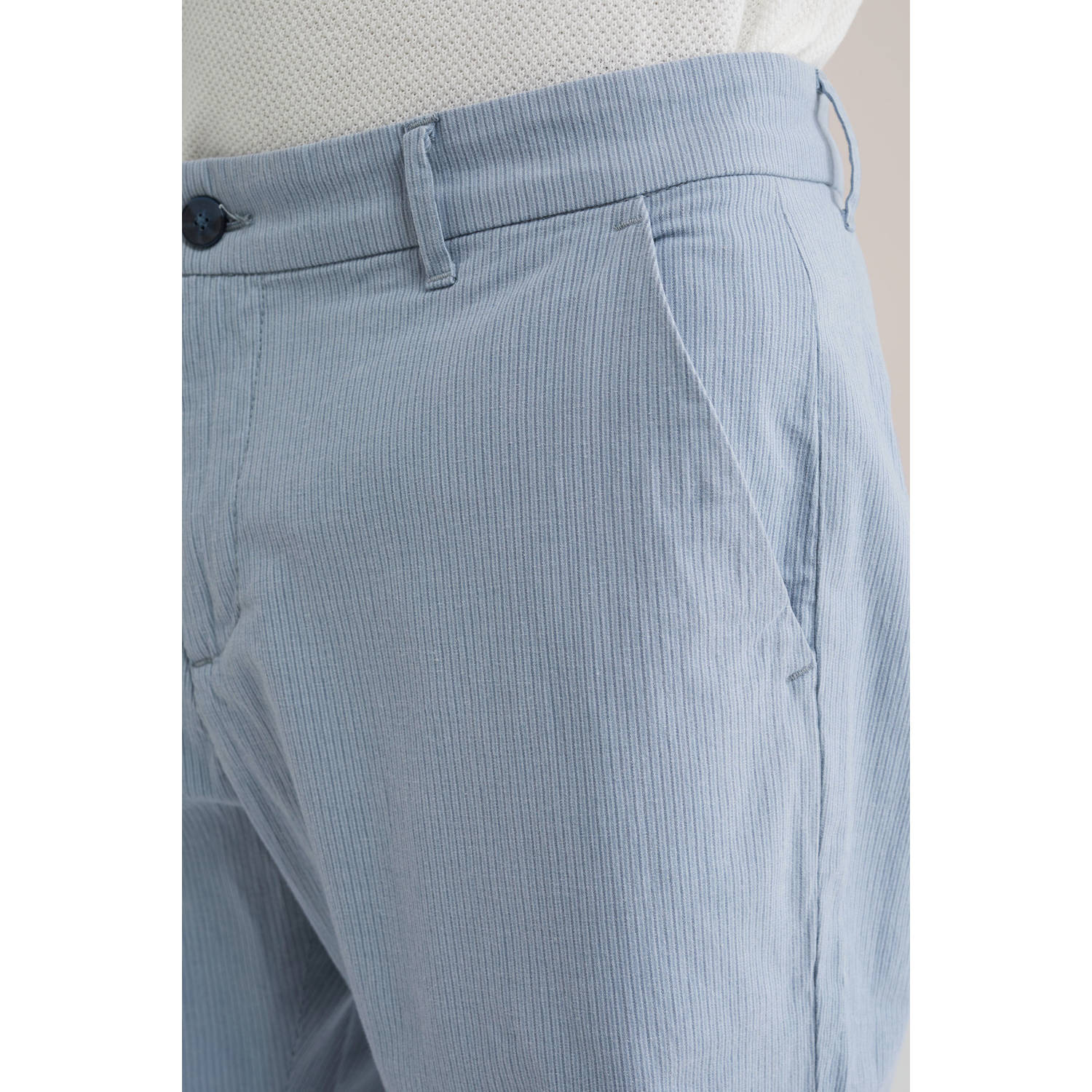 WE Fashion relaxed chino short grijsblauw