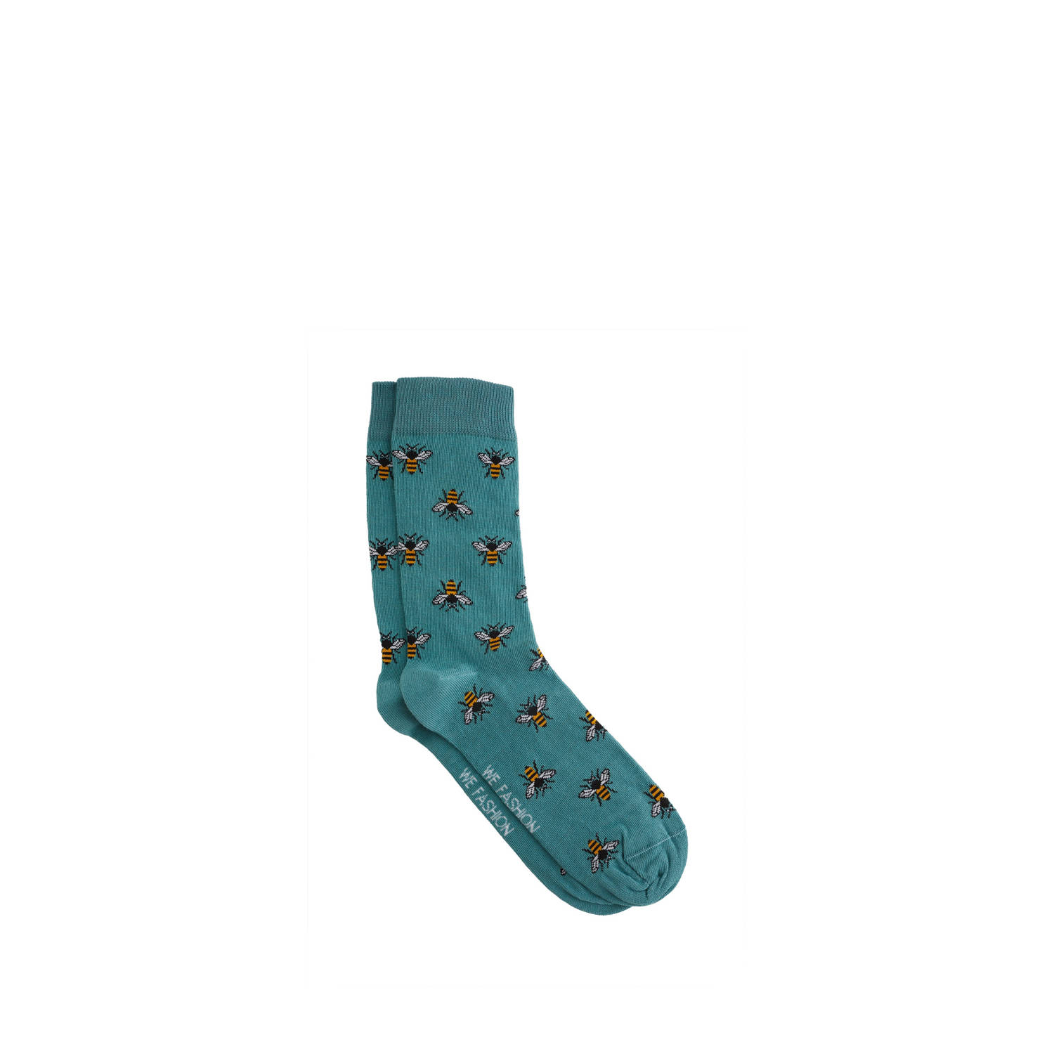 WE Fashion sokken met all over print groen