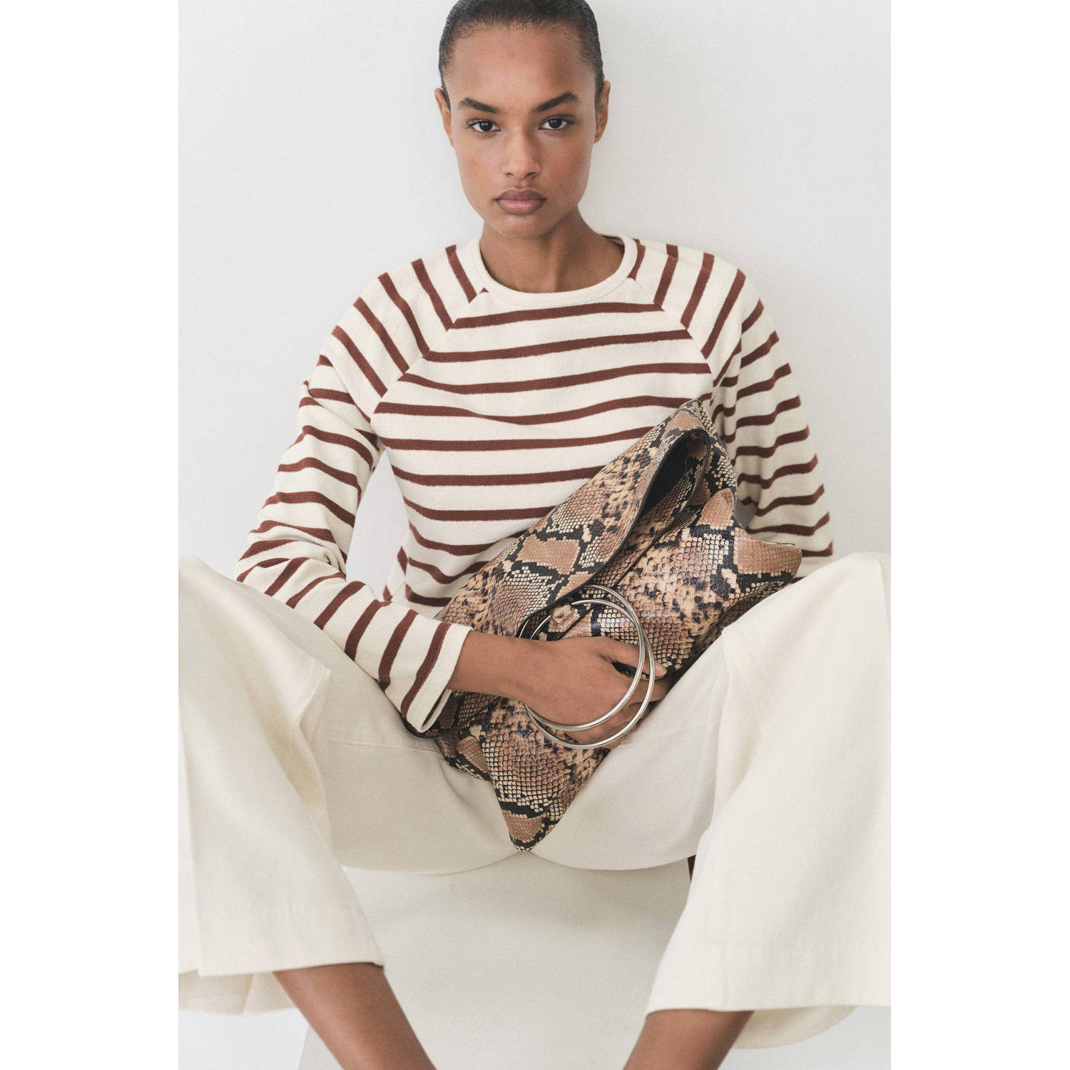 Mango pullover ecru