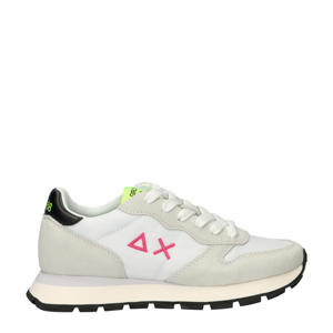 Ally Solid Nylon  suède sneakers wit