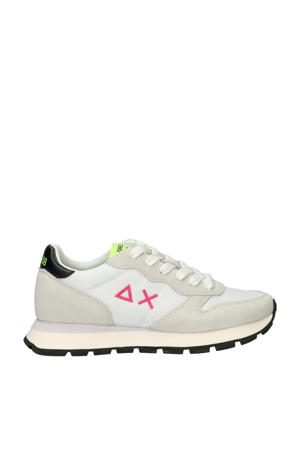 Ally Solid Nylon  suède sneakers wit