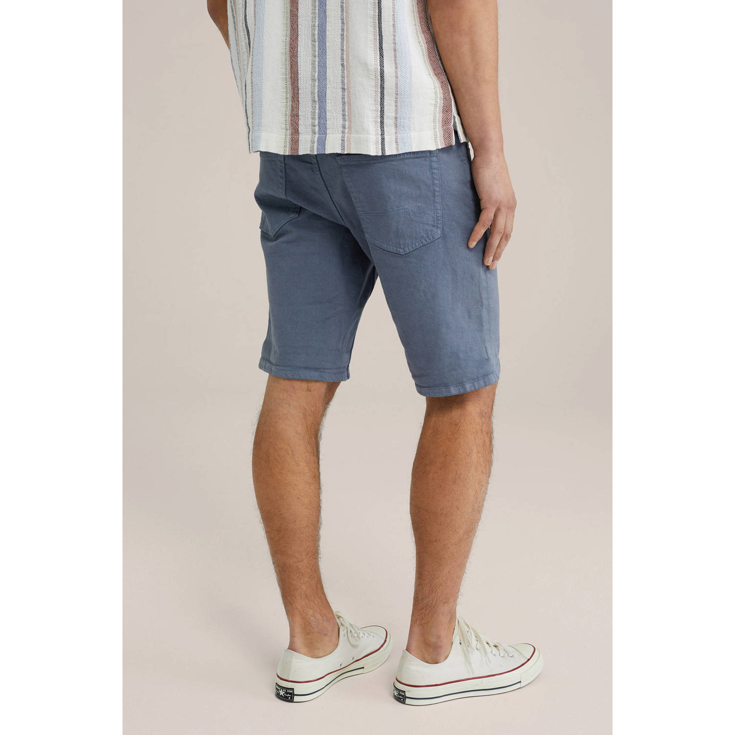 WE Fashion Blue Ridge regular denim short grijsblauw