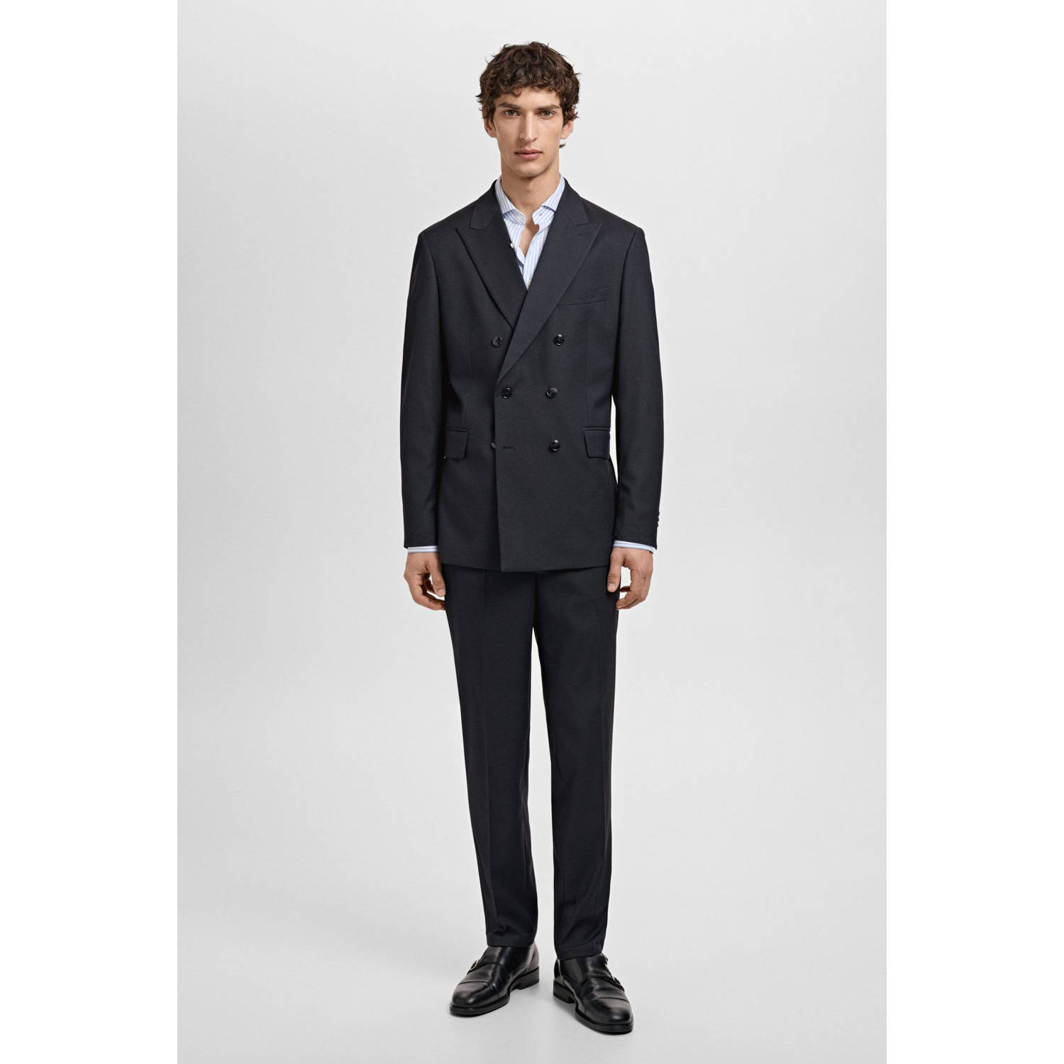 Mango Man colbert donkerblauw