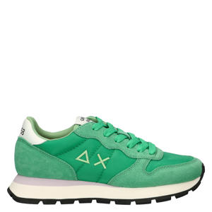 Ally Solid Nylon  suède sneakers groen