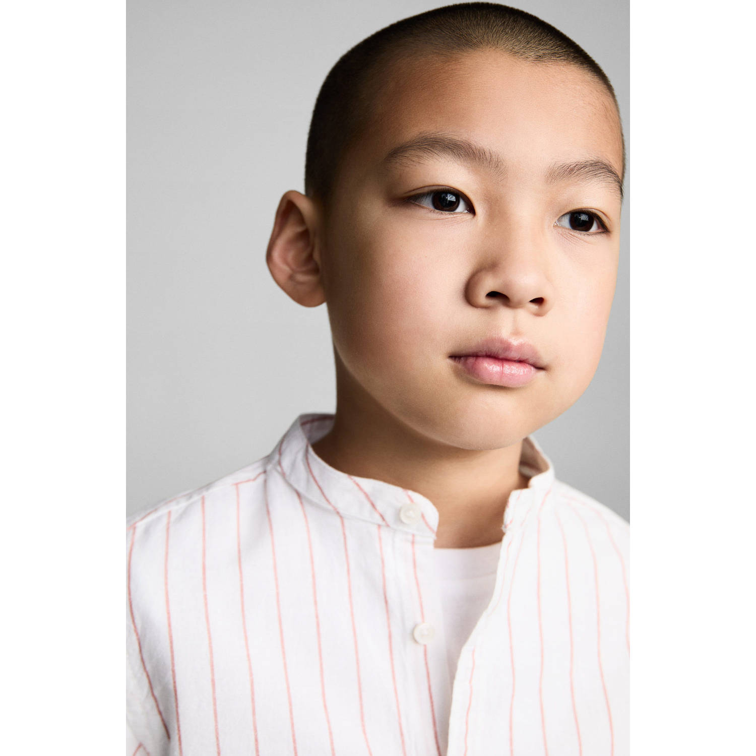 Mango Kids overhemd wit donkeroranje