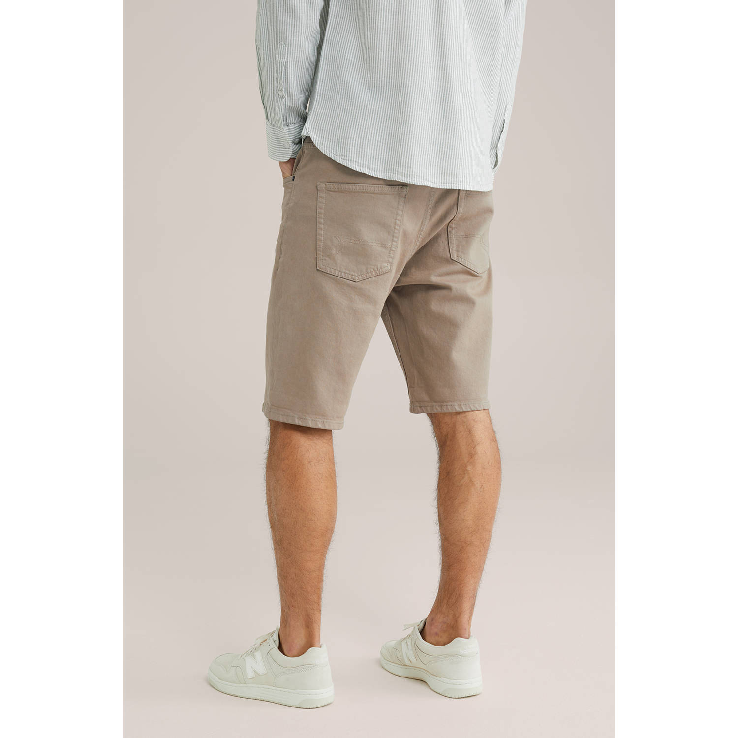 WE Fashion Blue Ridge regular denim short lichtbruin