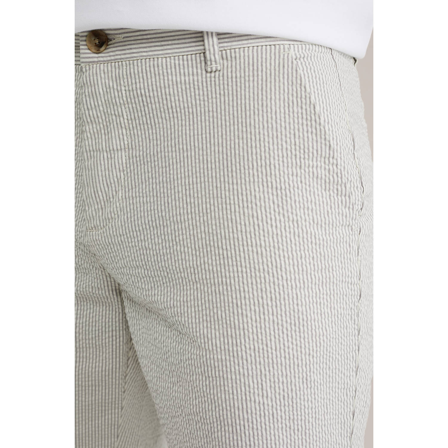 WE Fashion regular chino short grijs