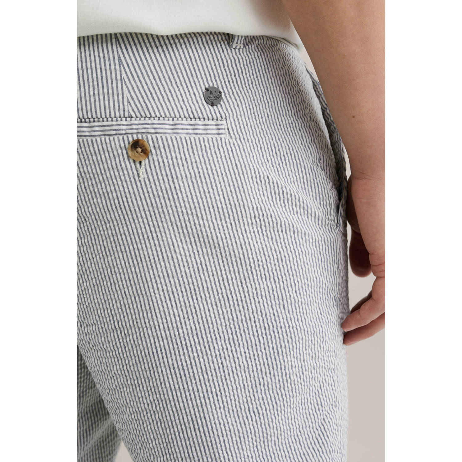 WE Fashion regular chino short blauw