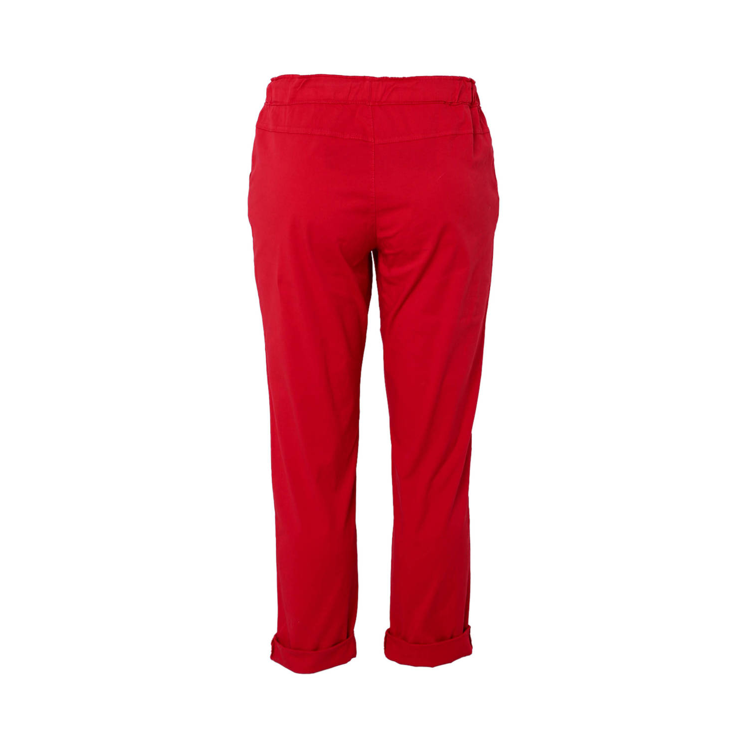 Paprika straight regular waist casual broek rood