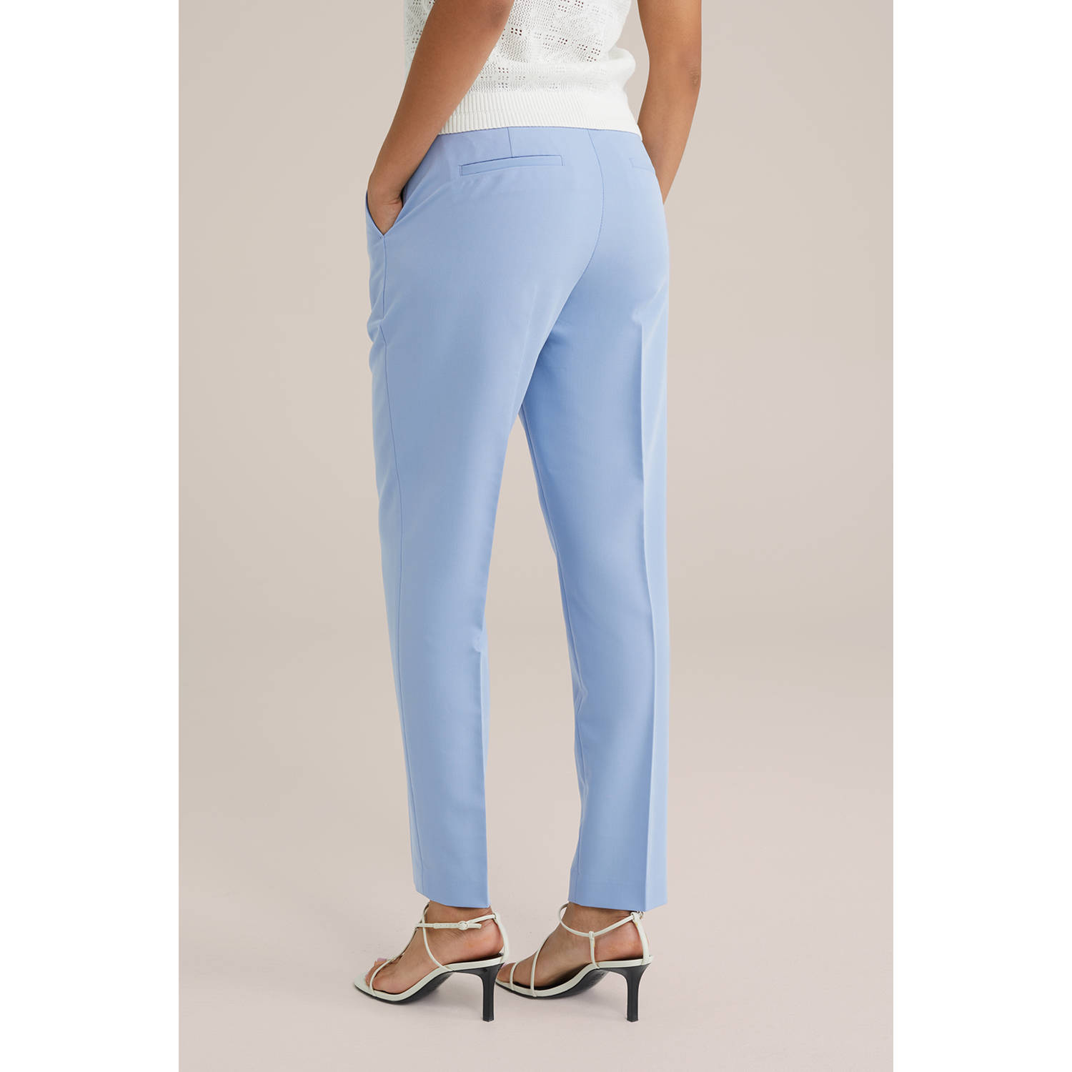 WE Fashion tapered regular waist pantalon lila