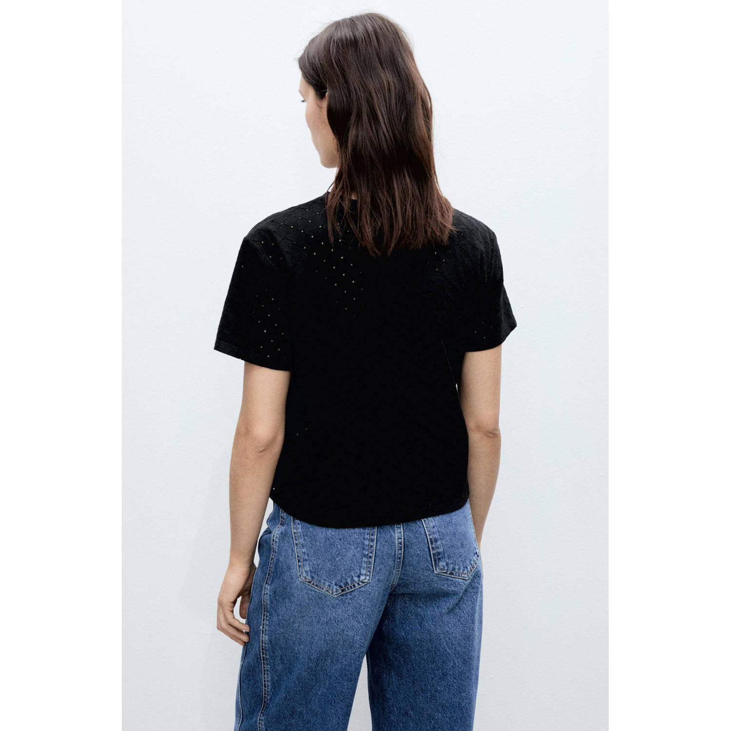 Mango T-shirt zwart