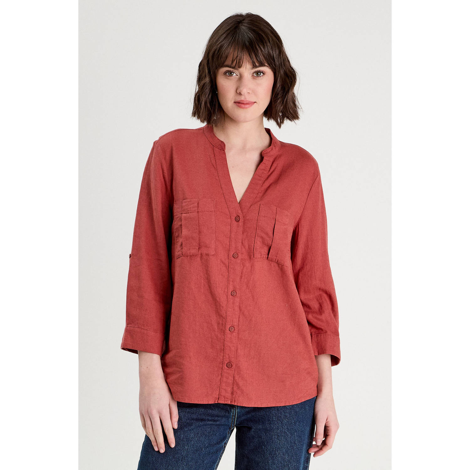 Cache blouse koraalrood
