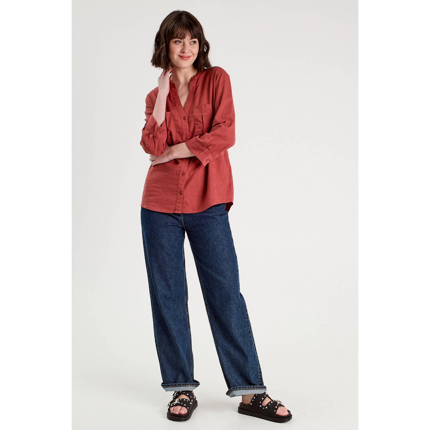 Cache blouse koraalrood