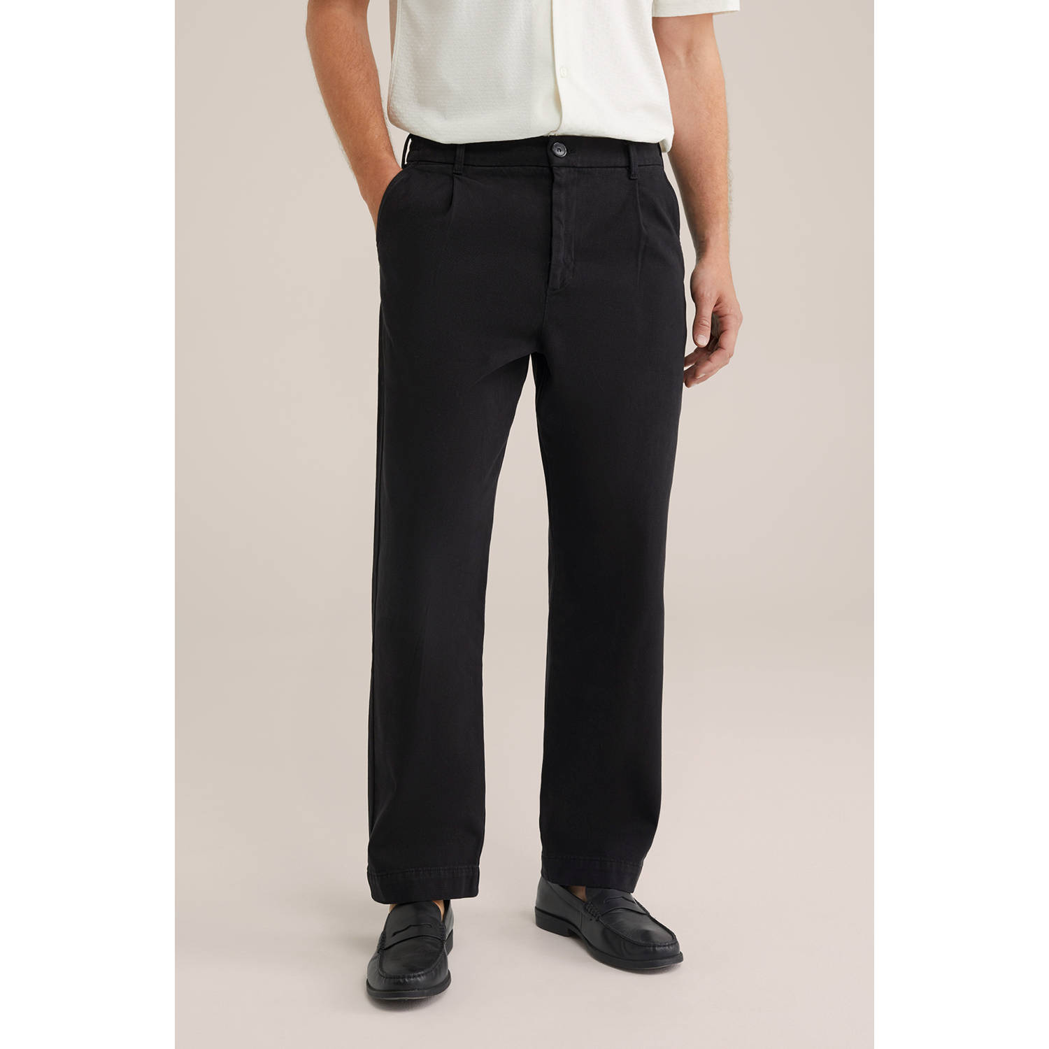 WE Fashion loose casual broek zwart