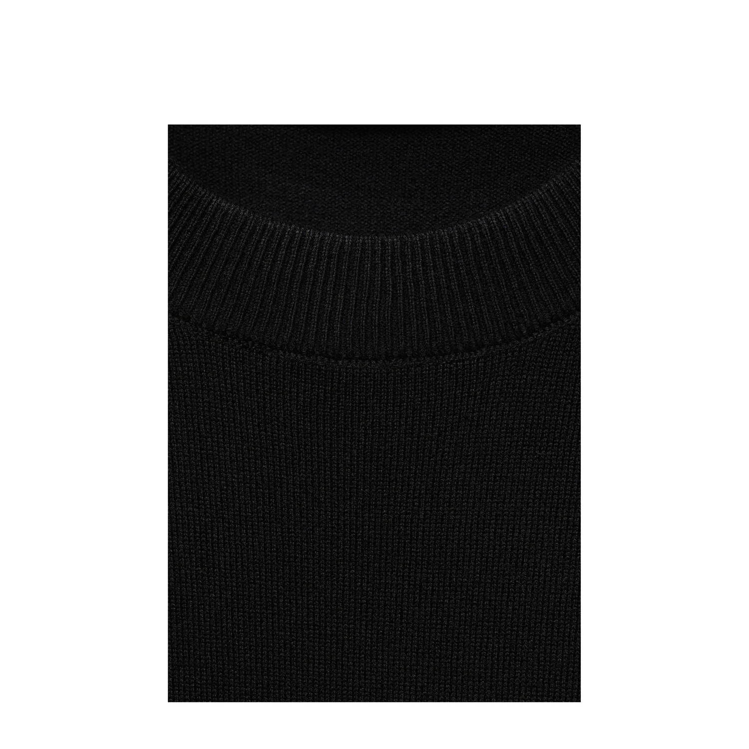 Mango top zwart gebreid