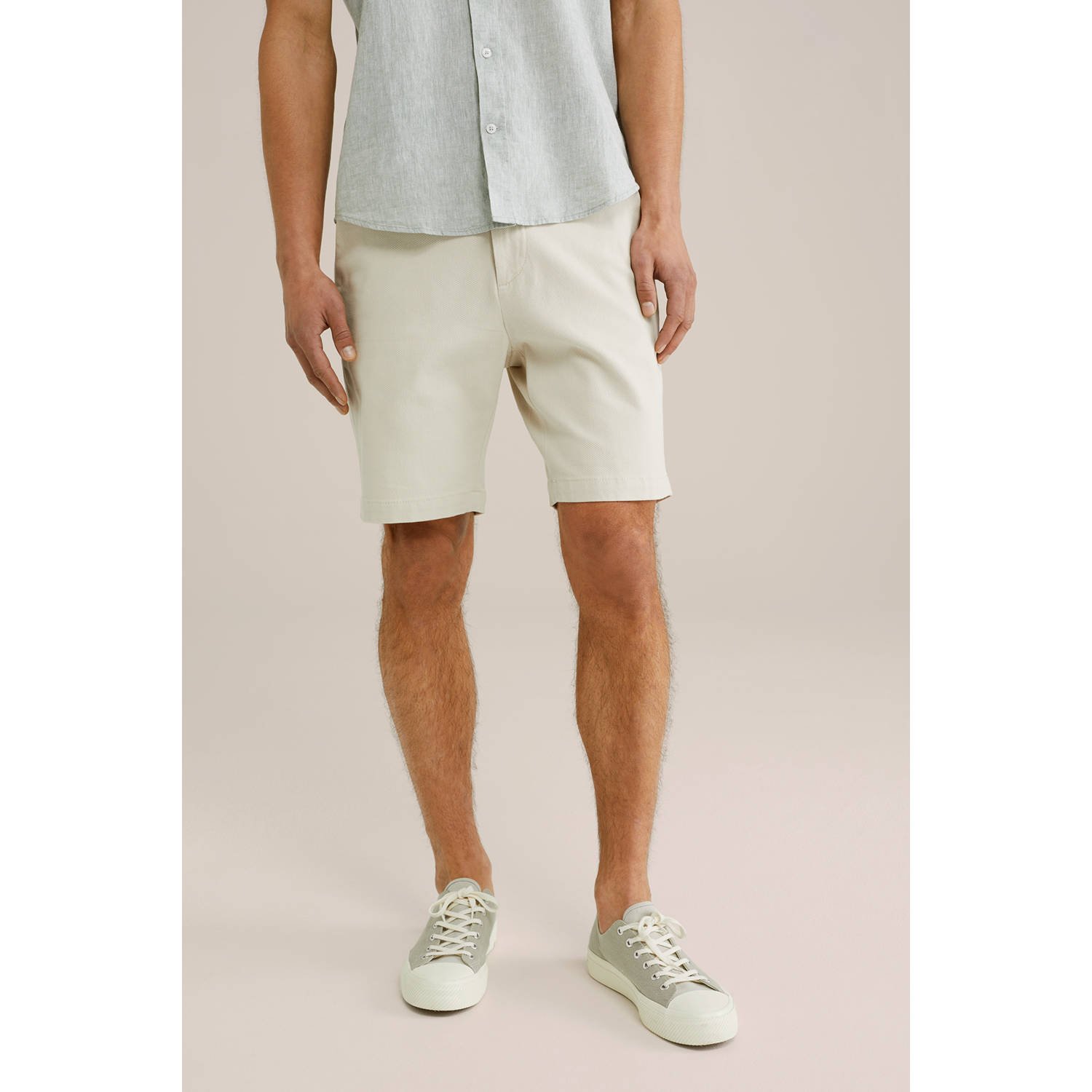WE Fashion regular chino short ecru