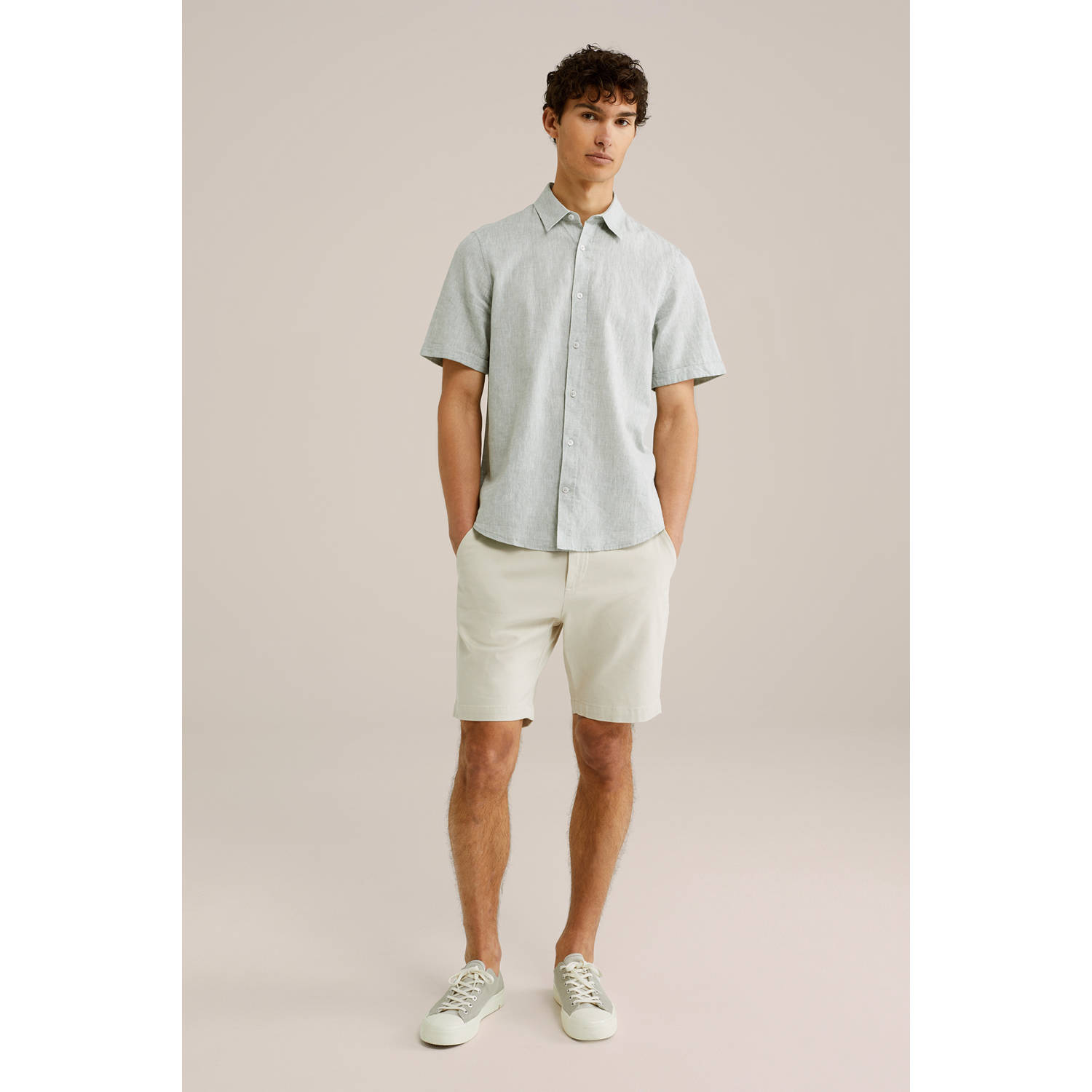 WE Fashion regular chino short ecru