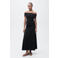 Mango midi rok zwart