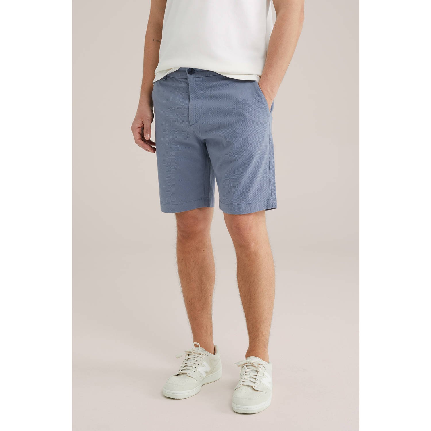 WE Fashion regular chino short blue flint