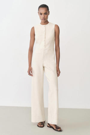tweed jumpsuit ecru