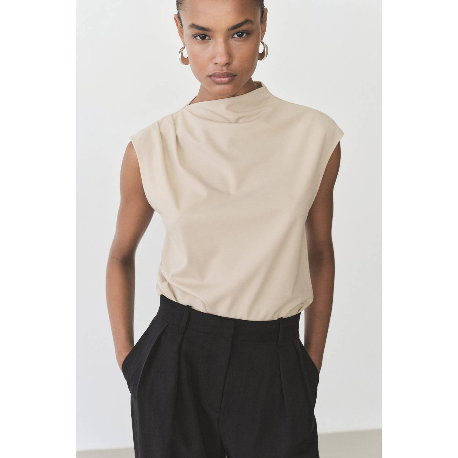 Mango top beige