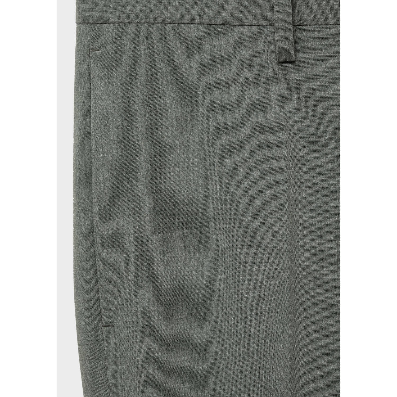 Mango Man super slim pantalon grijsgroen