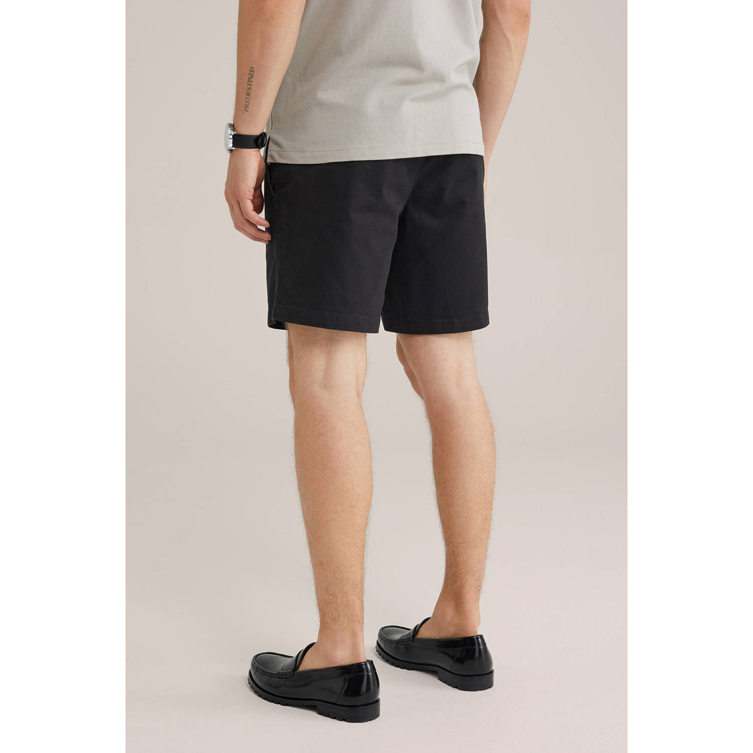 WE Fashion relaxed chino short zwart