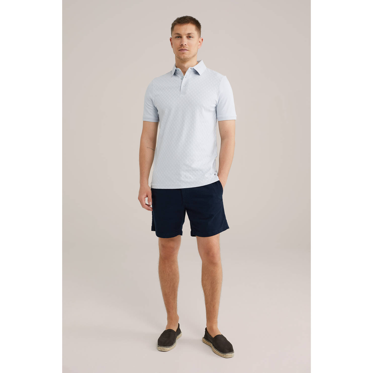 WE Fashion relaxed chino short donkerblauw