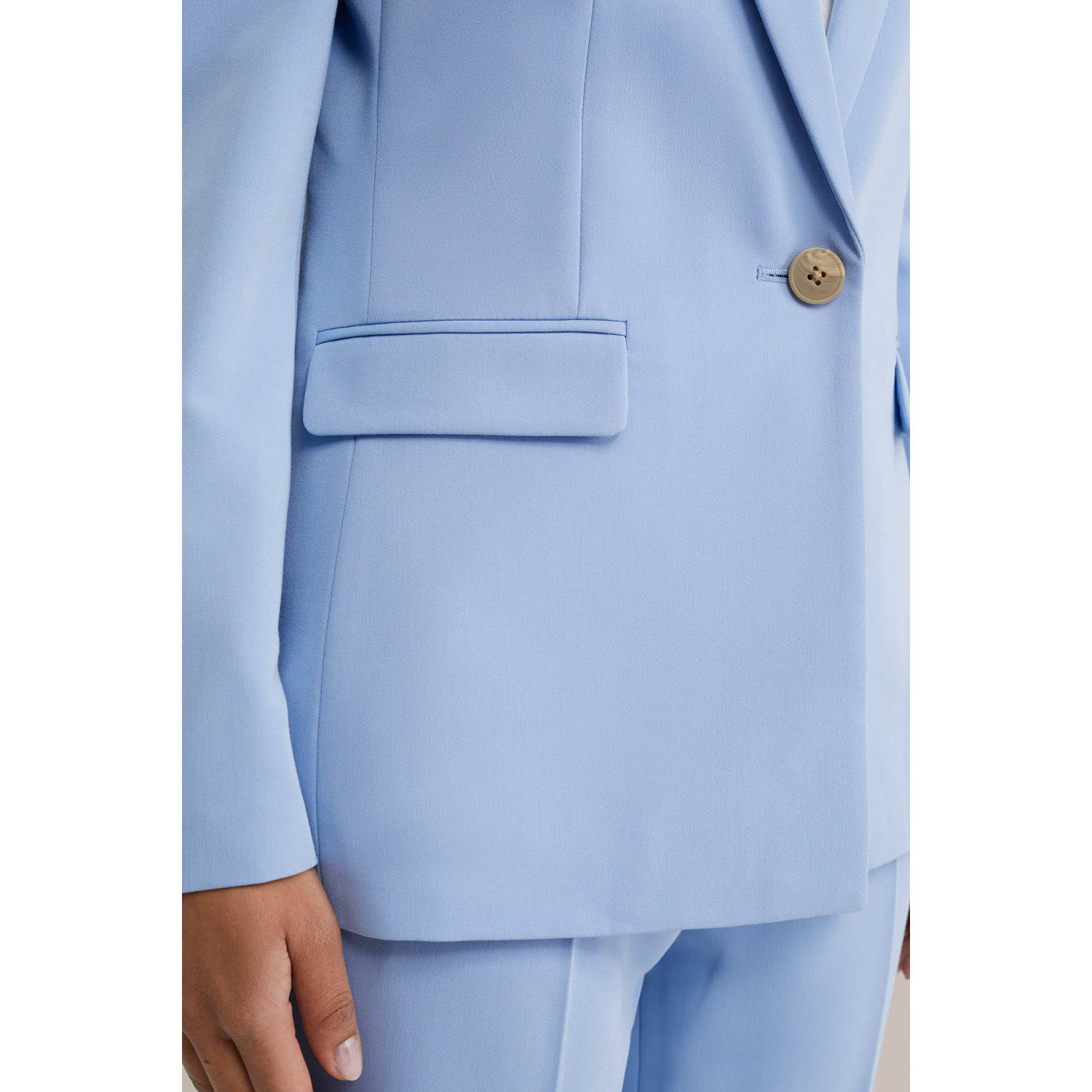 WE Fashion getailleerde blazer lichtblauw