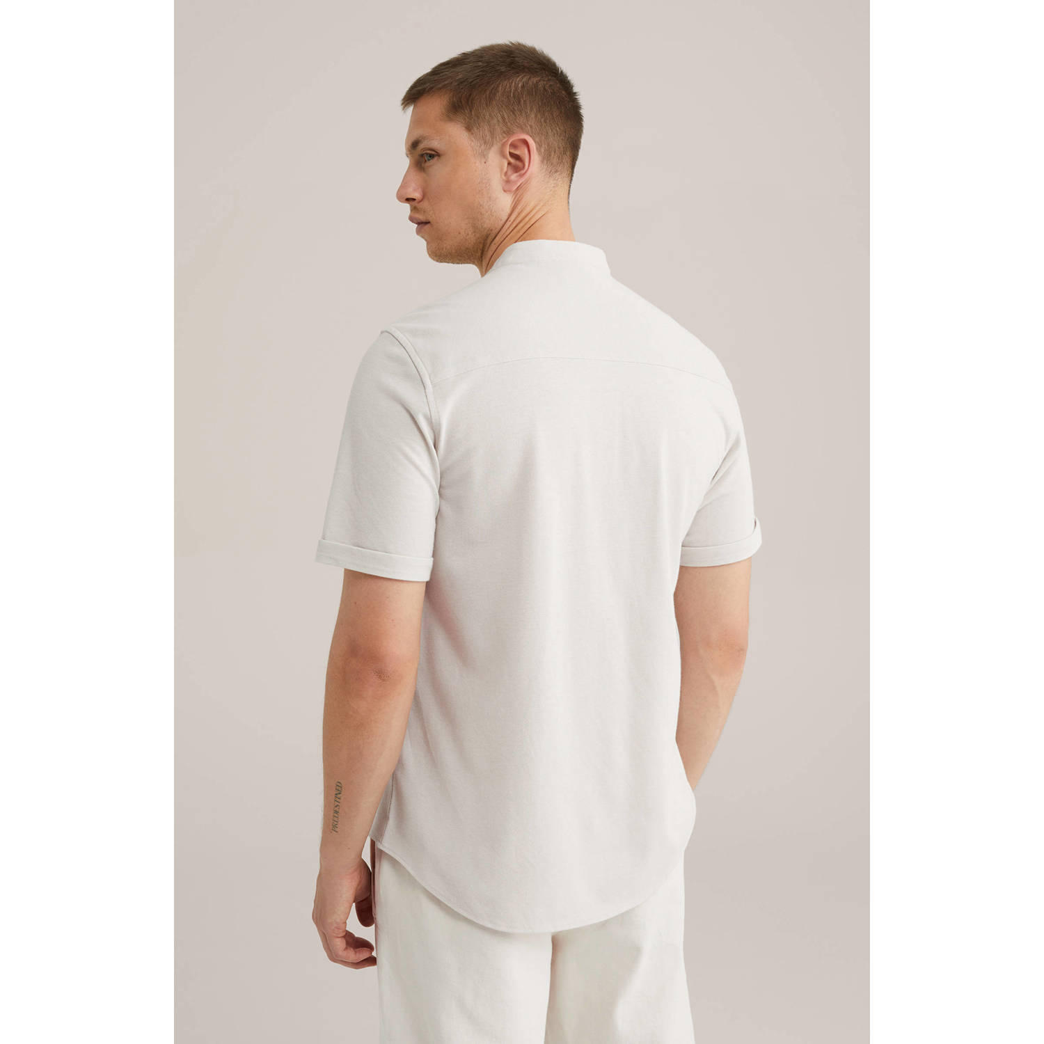 WE Fashion WE Fundamentals casual overhemd ecru