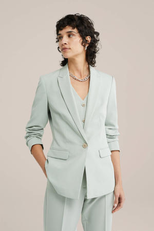 getailleerde blazer mintgroen
