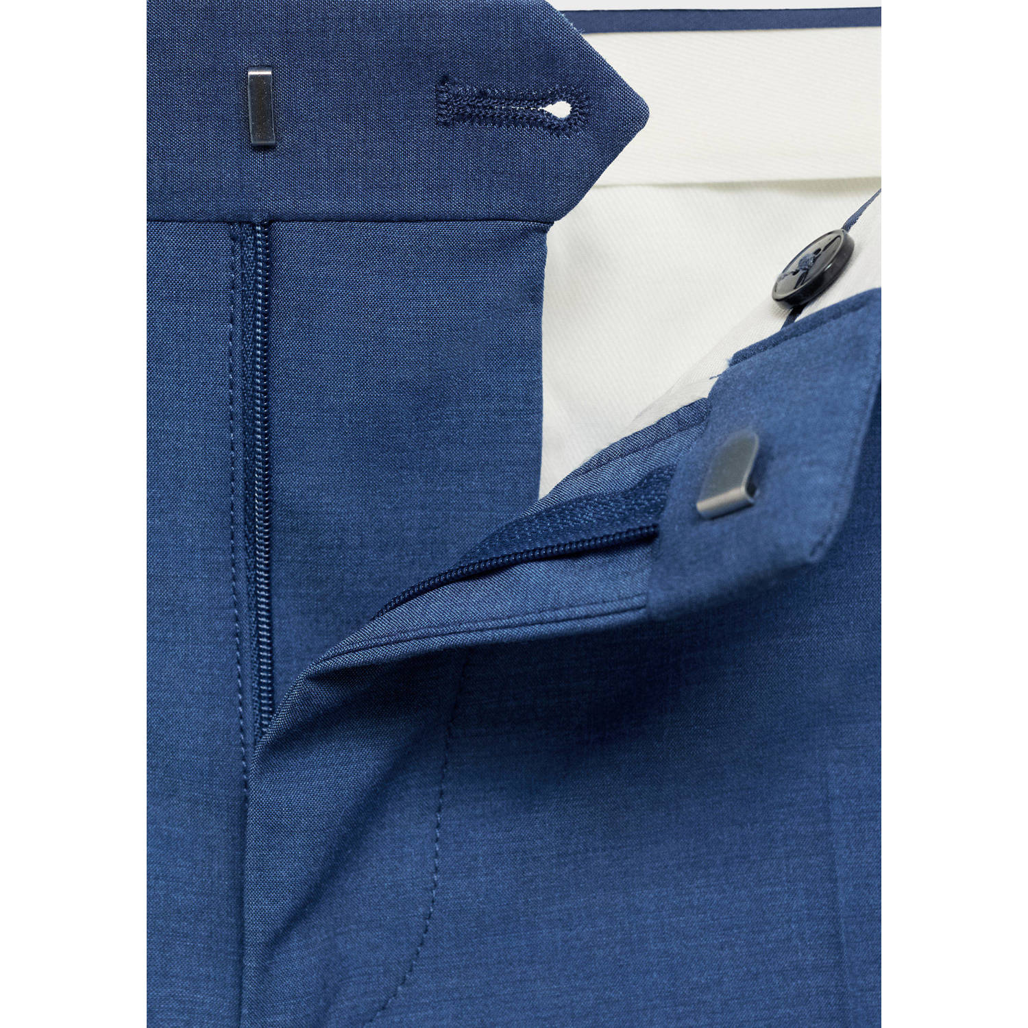 Mango Man slim pantalon blauw