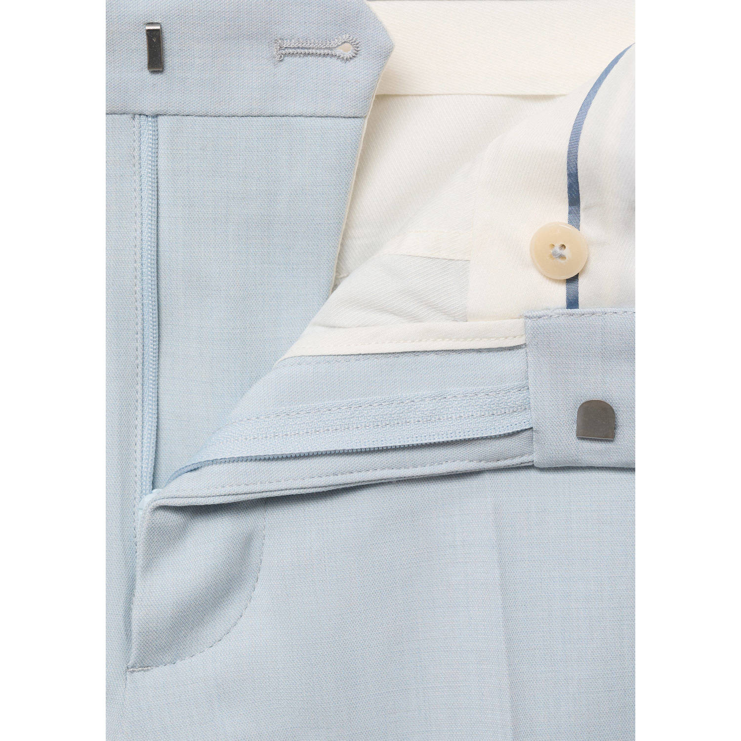 Mango Man slim pantalon lichtblauw