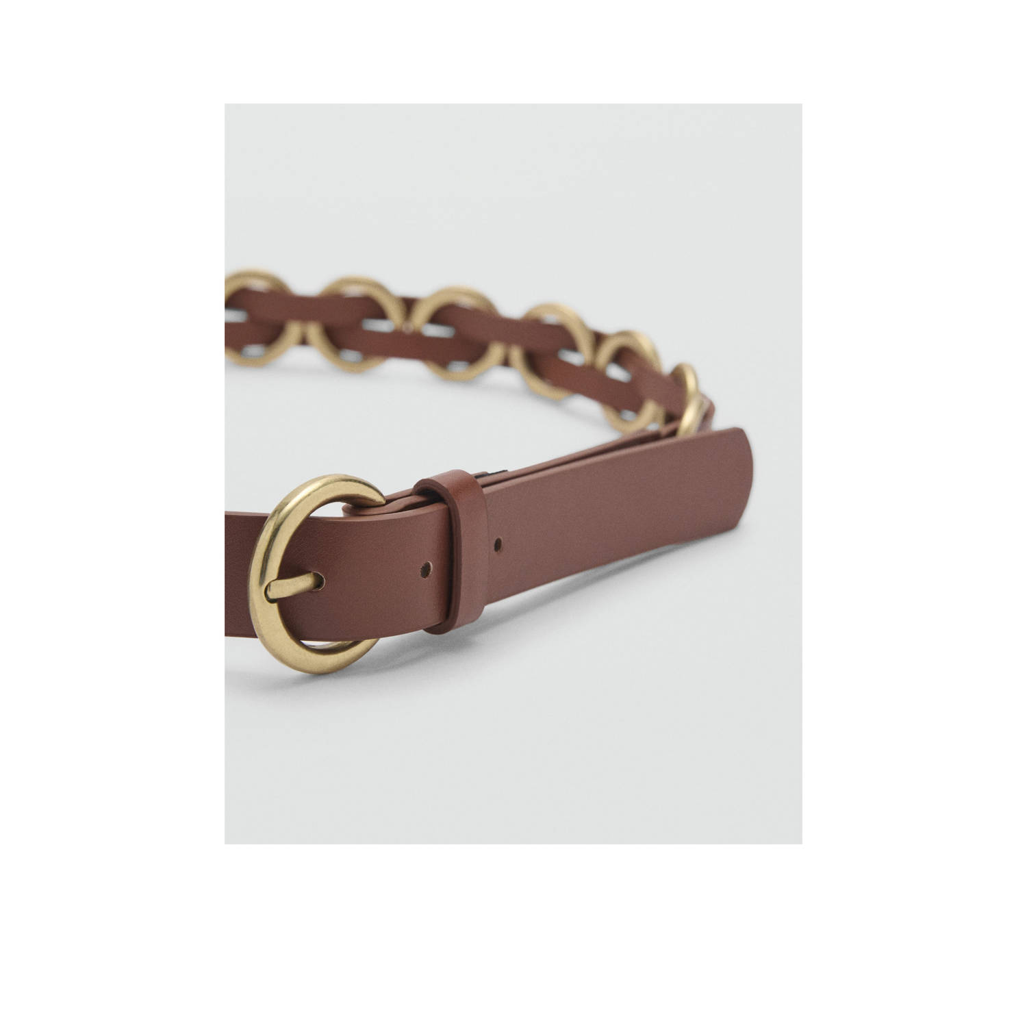 Mango riem bruin