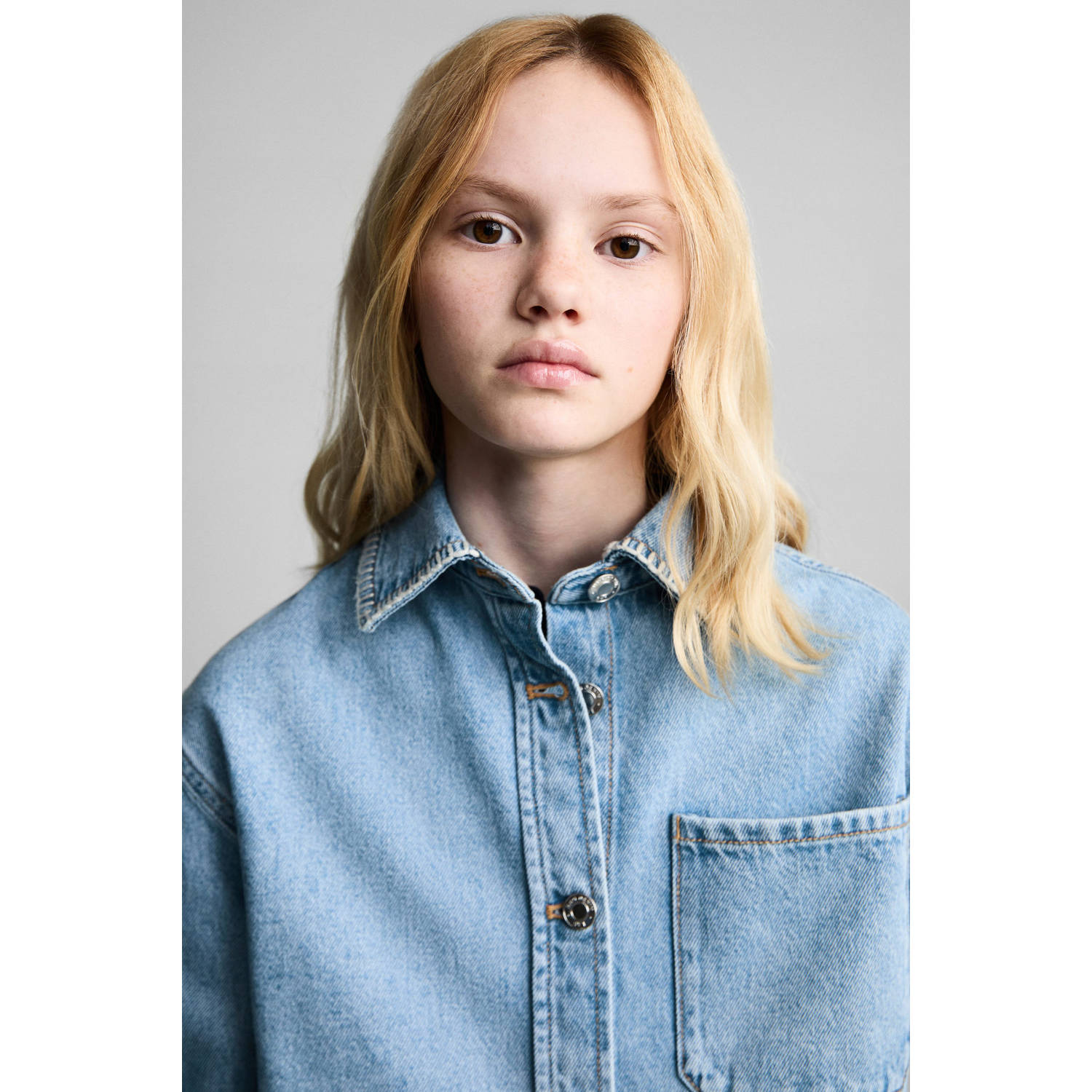 Mango Kids spijkerjas medium blue denim