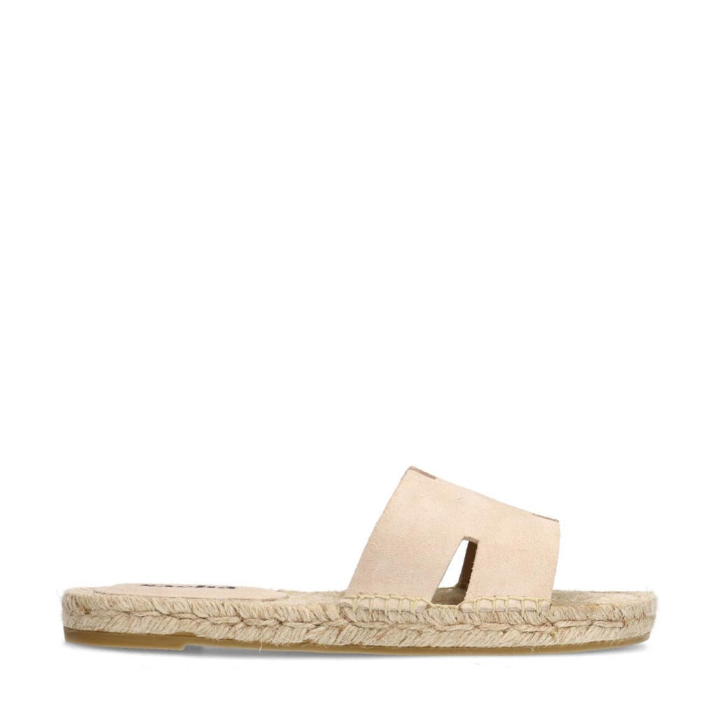 Beige dames Sacha suède slippers