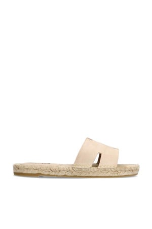 suède slippers beige