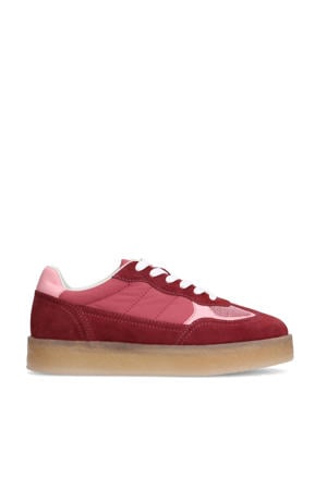suède sneakers bordeaux/lichtroze